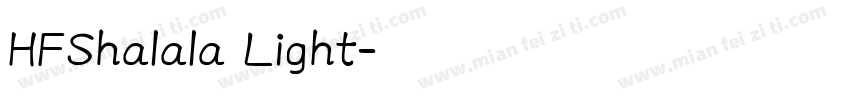 HFShalala Light字体转换